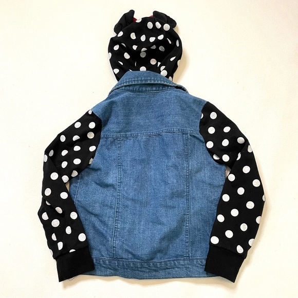 Disney Minnie jean jacket with hood and Minnie ears - Picture 6 of 14